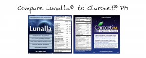 Compare the active ingredients in Lunalla® to Clarocet® PM